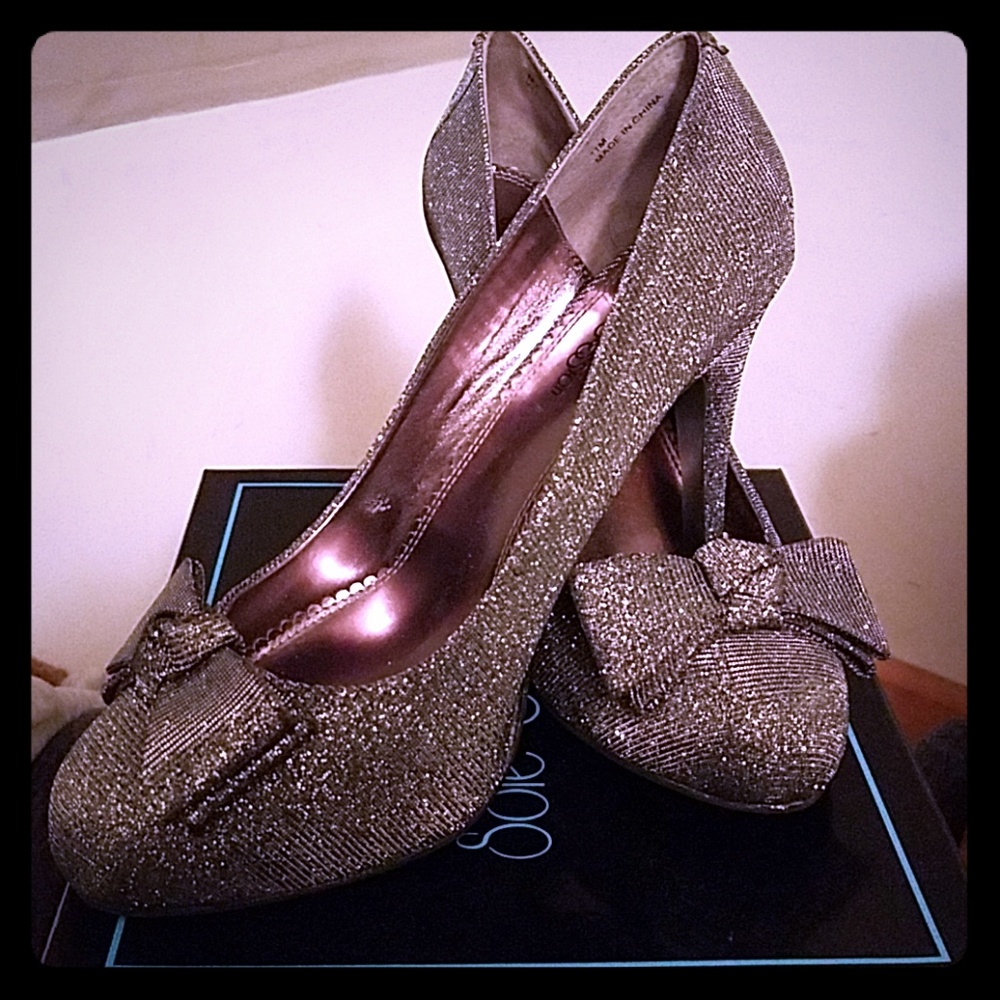 Sparkly Silver Party Heels
